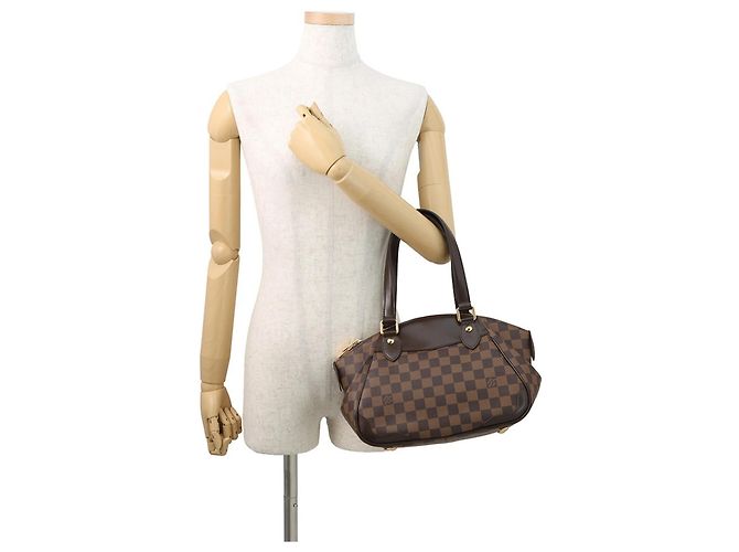 Borsa Louis Vuitton Damier Ebene Verona PM Rosso Monogramma - vista 4