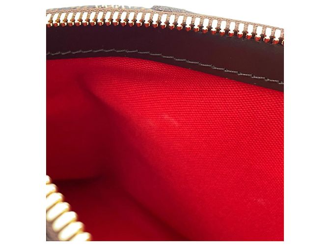 Borsa Louis Vuitton Damier Ebene Verona PM Rosso Monogramma - vista 8