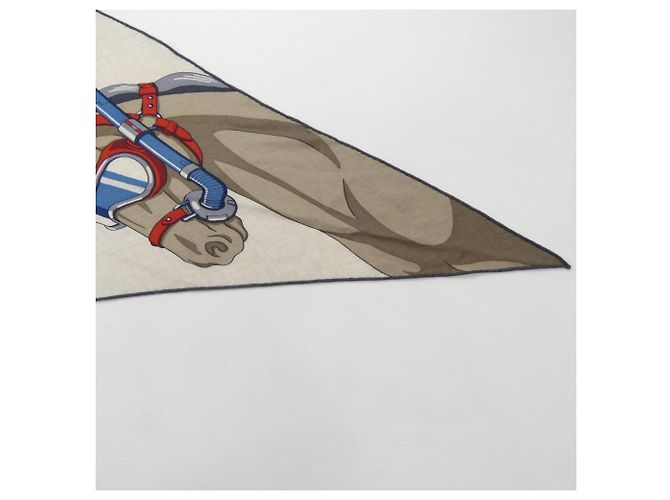 Sciarpa Losanga BAIN DE MINUIT H434086T di Hermès Beige - vista 2