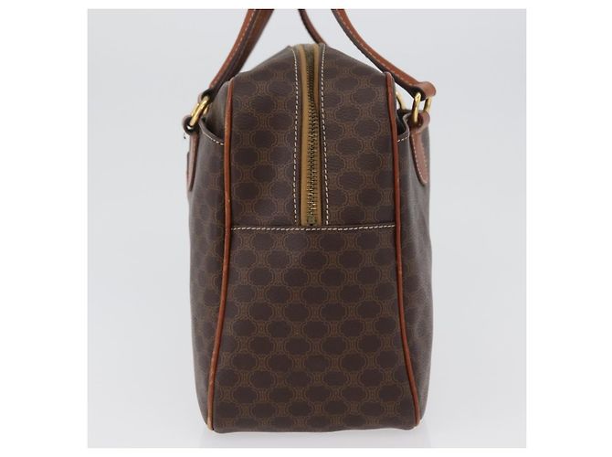Céline Celine Vintage Macadam Canvas and Leather Marrone - vista 3