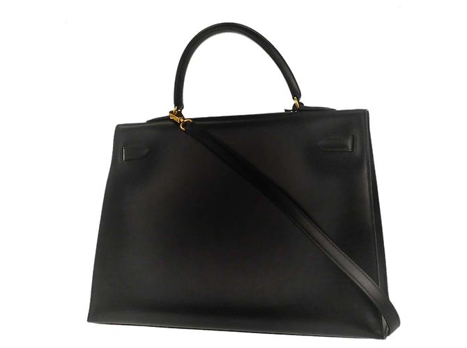 Hermès Hermes Kelly Black Box Calf with Gold Hardware 35 Schwarz - Ansicht 2