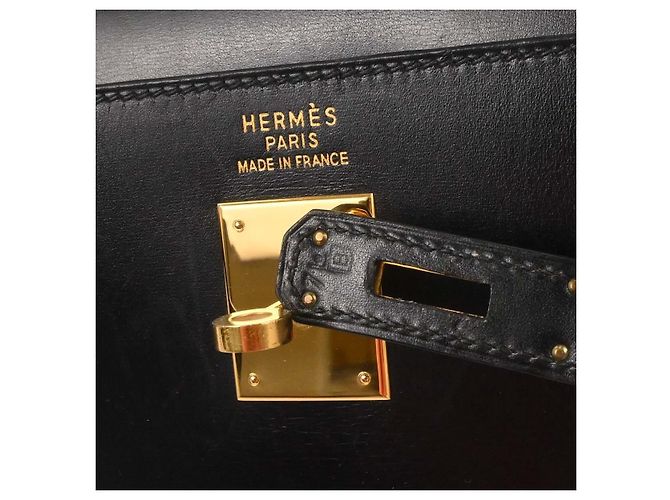 Hermès Hermes Kelly Black Box Calf with Gold Hardware 35 Schwarz - Ansicht 4