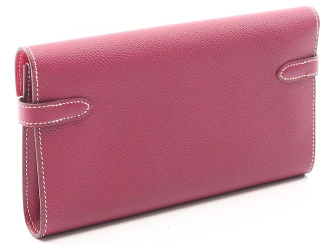 Hermès Billetera bi-fold Hermes Kelly Rosa - vista 2