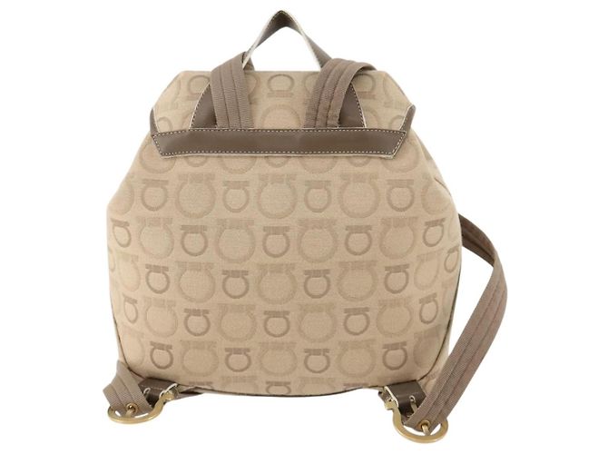 Salvatore Ferragamo Gancini Canvas Beige - vista 2