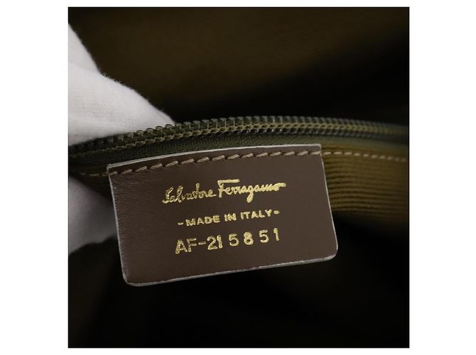 Salvatore Ferragamo Gancini Canvas Beige - vista 6