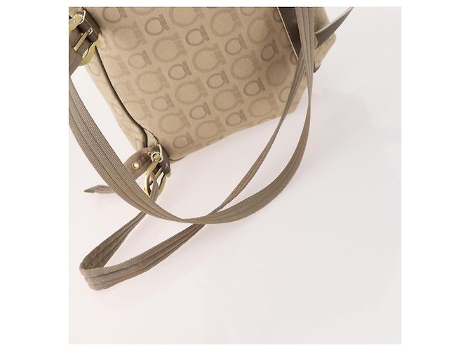 Salvatore Ferragamo Gancini Canvas Beige - vista 7