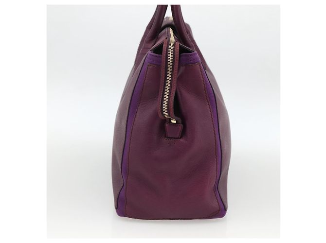 Saint Laurent Bicolor Muse Zwei Cabas aus Leder Lila - Ansicht 3