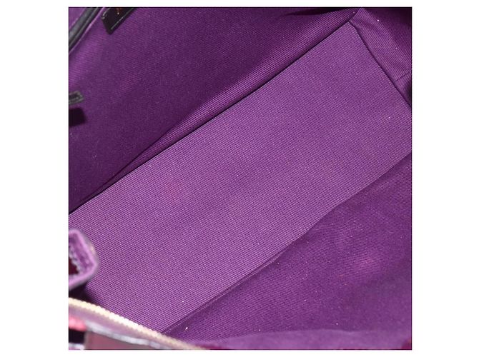 Saint Laurent Bicolor Muse Zwei Cabas aus Leder Lila - Ansicht 5