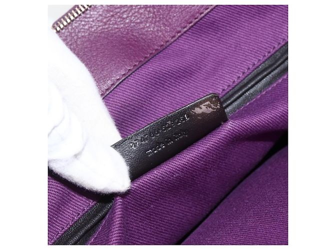 Saint Laurent Bicolor Muse Zwei Cabas aus Leder Lila - Ansicht 6