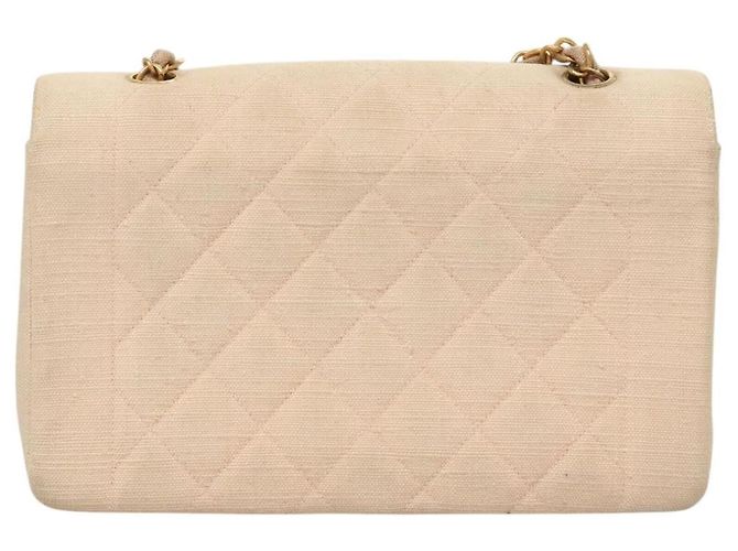 Chanel Vintage Diana Flap Quilted Canvas Small Rosa - vista 2