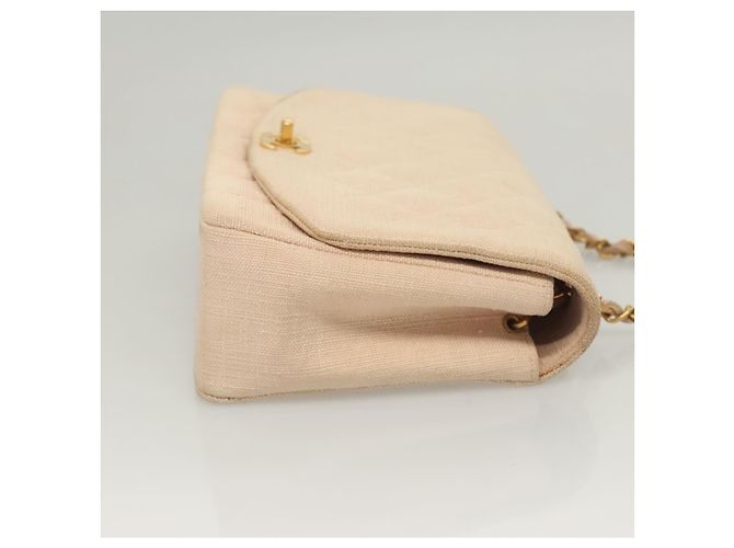 Chanel Vintage Diana Flap Quilted Canvas Small Rosa - vista 3