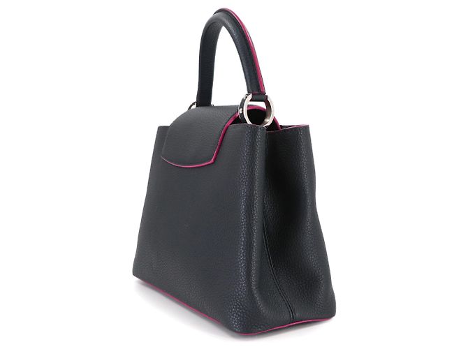 Borsa Capucines PM Louis Vuitton Blu Fuschia - vista 3