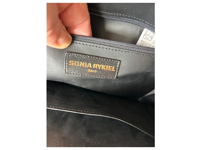 Borsa Sonia Rykiel in pelle nera Nero - vista 10