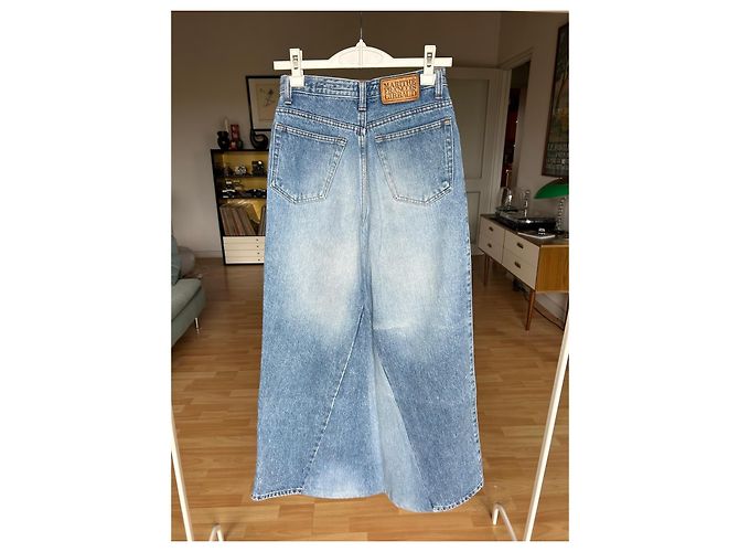 Gonna maxi in denim blu Marithé et François Girbaud - vista 4