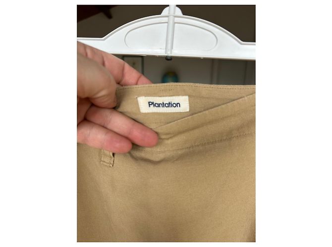 Falda maxi Issey Miyake Plantation beige de algodón - vista 10