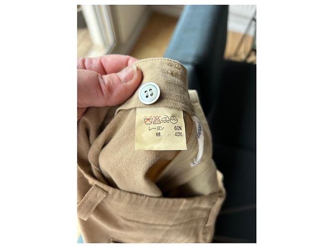 Falda maxi Issey Miyake Plantation beige de algodón - vista 9