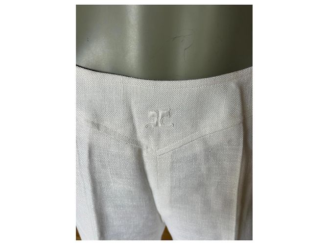 Pantalones Courreges de lino blanco - vista 5