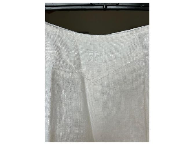 Pantalones Courreges de lino blanco - vista 6