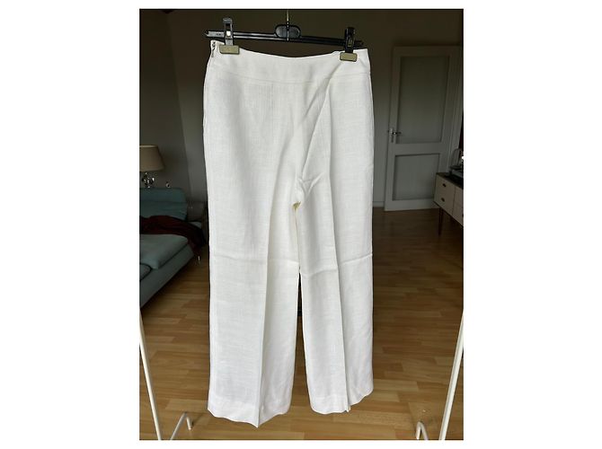 Pantalones Courreges de lino blanco - vista 8