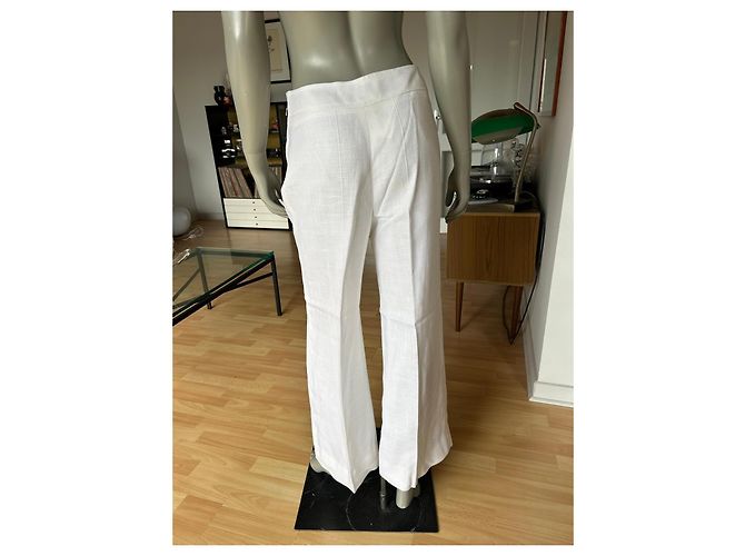 Pantalones Courreges de lino blanco - vista 9