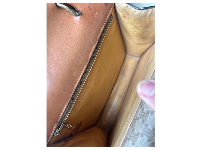 Céline Triomphe Monogramm Handtasche Beige Canvas - Ansicht 10