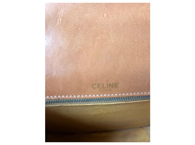 Céline Triomphe Monogramm Handtasche Beige Canvas - Ansicht 16