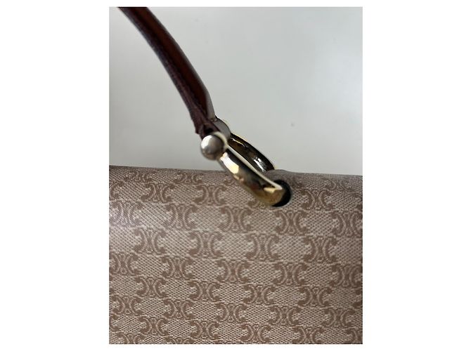 Céline Triomphe Monogramm Handtasche Beige Canvas - Ansicht 7