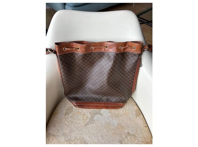 Céline Macadam Bucket Bag braun Leder - Ansicht 4