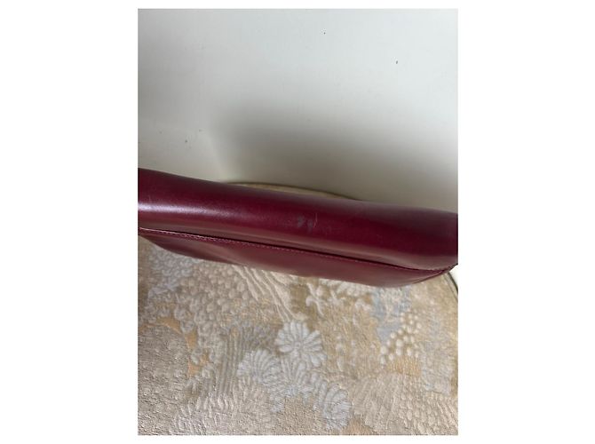 Borsa a tracolla Céline Triomphe in pelle rosso scuro Bordò - vista 7