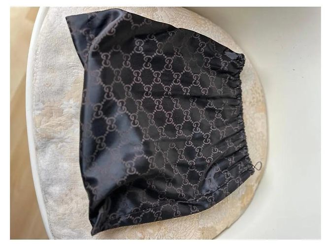 Borsa a spalla Gucci Jackie Nylon Nero Pelle - vista 2