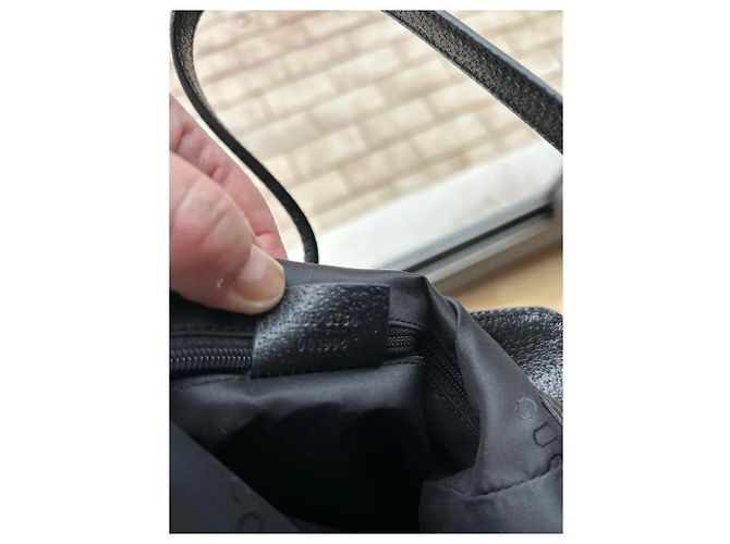 Borsa a spalla Gucci Jackie Nylon Nero Pelle - vista 7