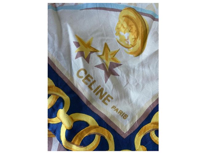 Sciarpa in seta Céline con motivo catene e stelle 90x90 cm Multicolore - vista 11