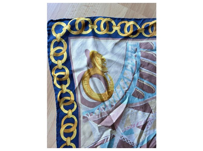 Sciarpa in seta Céline con motivo catene e stelle 90x90 cm Multicolore - vista 5