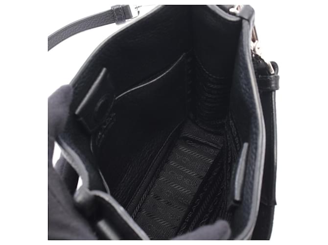 Borsa a Spalla Prada VIT.DAINO SOFT Nero - vista 3