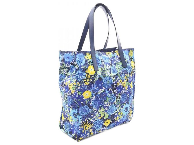 Borsa Tote Prada TESSUTO STAMPATO Blu Multicolore - vista 2