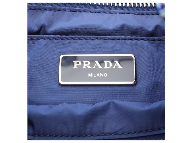 Borsa Tote Prada TESSUTO STAMPATO Blu Multicolore - vista 4