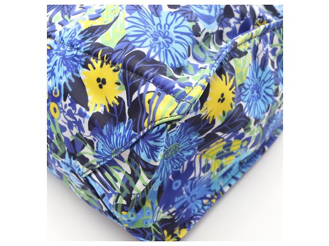Borsa Tote Prada TESSUTO STAMPATO Blu Multicolore - vista 5
