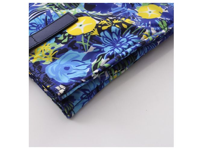Borsa Tote Prada TESSUTO STAMPATO Blu Multicolore - vista 6