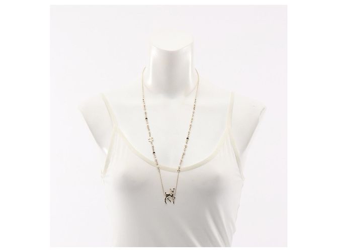 Collana Bambi Coco Mark 2025 di CHANEL Bianco D'oro Verde - vista 6