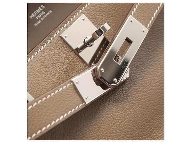 Borsa a Spalla Jypsiere Mini in Grigio Etoupe di Hermès Marrone Taupe - vista 6