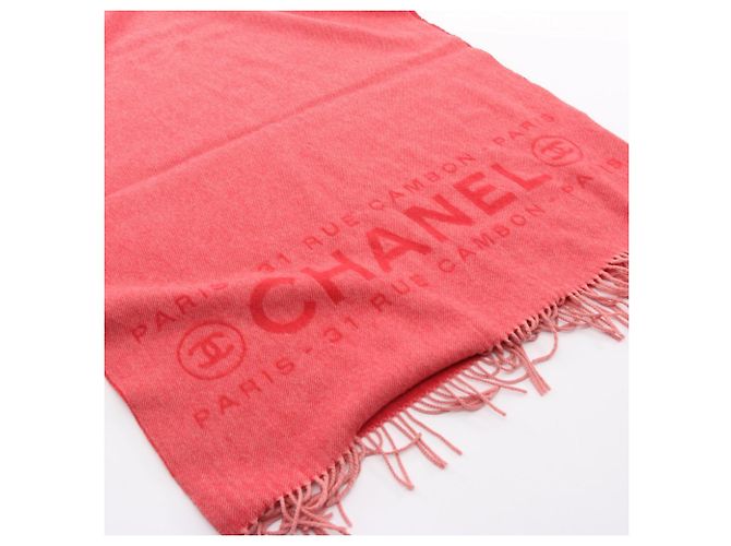 Stola in cashmere rosso Chanel - vista 2