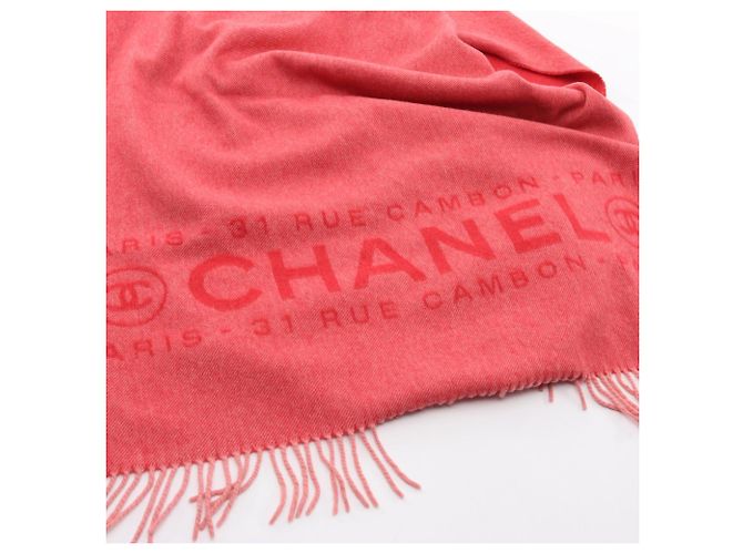 Stola in cashmere rosso Chanel - vista 3