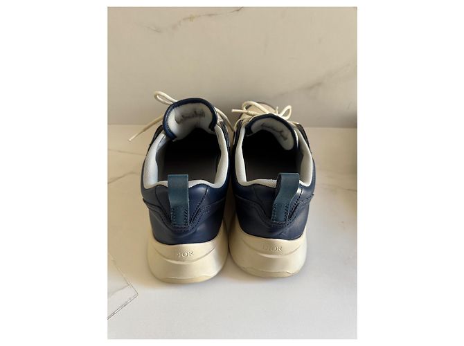 Sneakers Dior Homme in pelle blu - vista 5