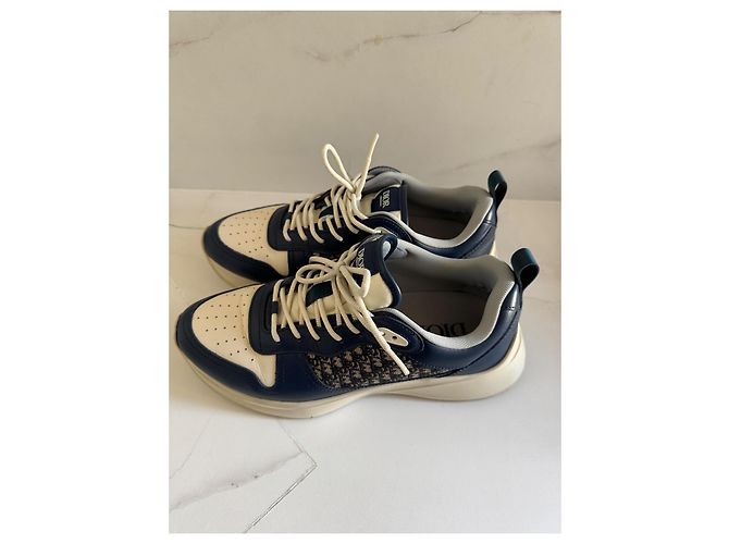 Sneakers Dior Homme in pelle blu - vista 8
