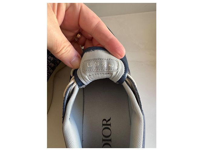 Sneakers Dior Homme in pelle blu - vista 9