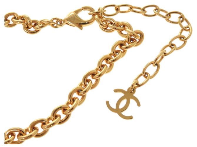 Collana in metallo con perle finte dorate e leone Coco Mark di Chanel D'oro - vista 9