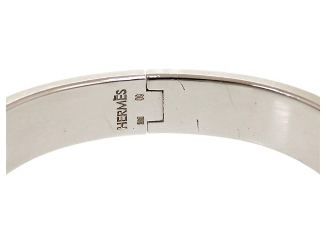 Pulseira Hermès Clic H Clac PM Verde e Prata - vista 6
