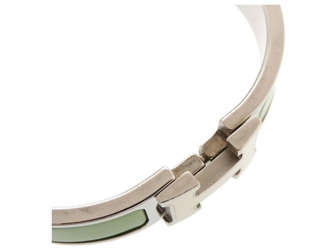 Pulseira Hermès Clic H Clac PM Verde e Prata - vista 7