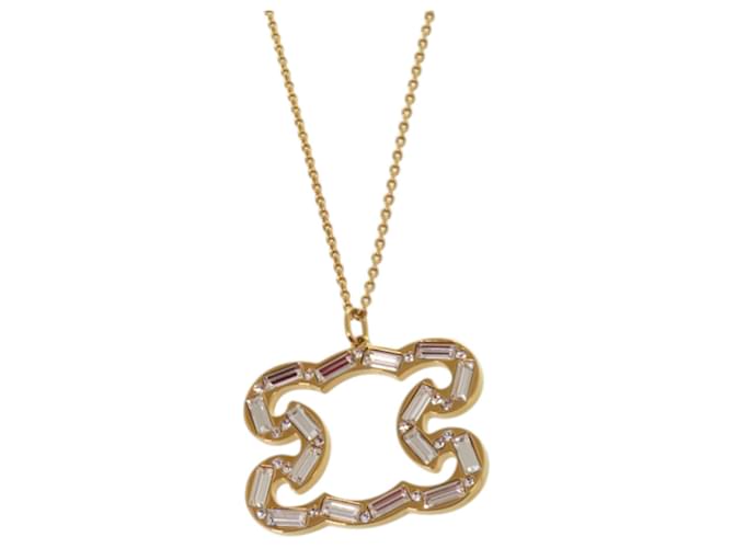 Céline Collana Celine Triomphe Sparkle in oro D'oro - vista 4