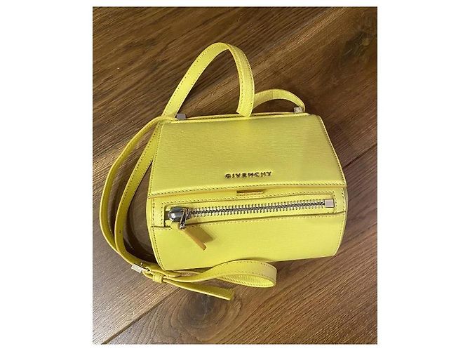 Borsa a tracolla Pandora Mini in pelle gialla di Givenchy Giallo - vista 2